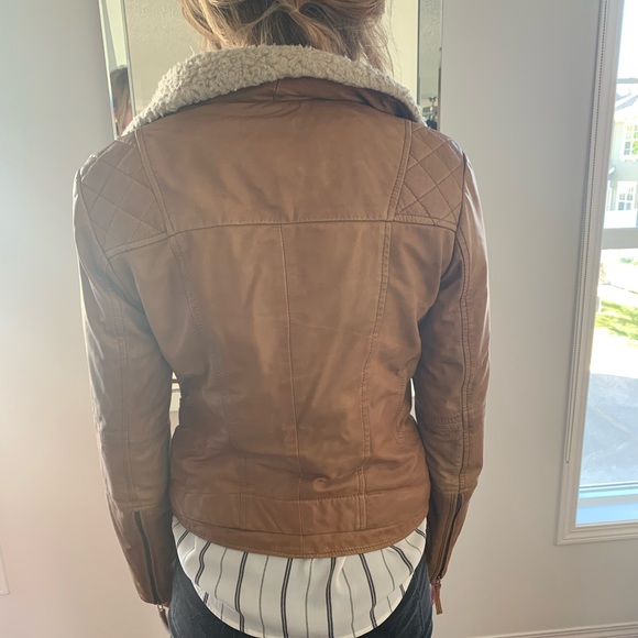 Brown Genuine Leather Danier Jacket - Picture 3 of 5